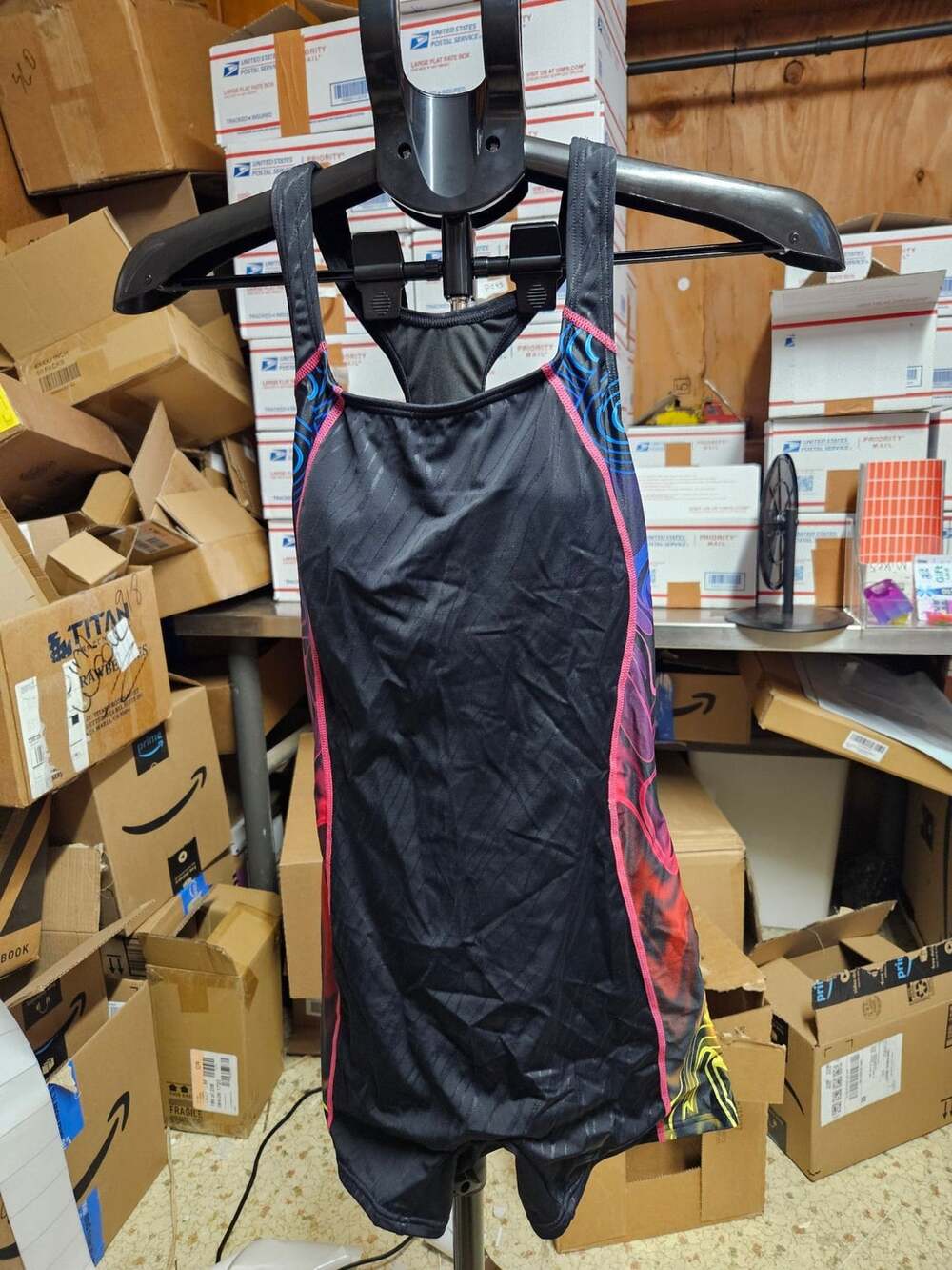 (49 ) Charmo Women Boyleg One Piece Athletic Swimsuit Size S